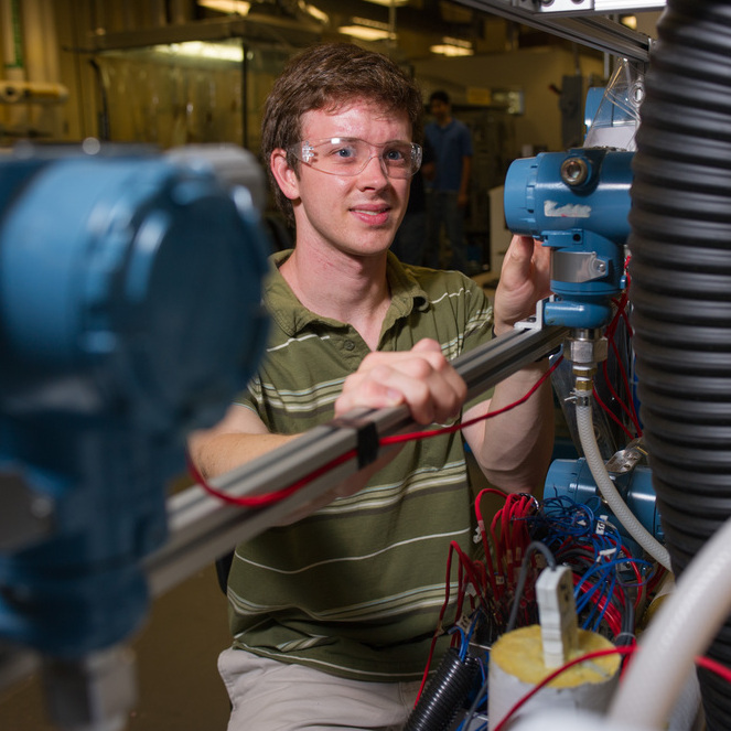 Person working with a device