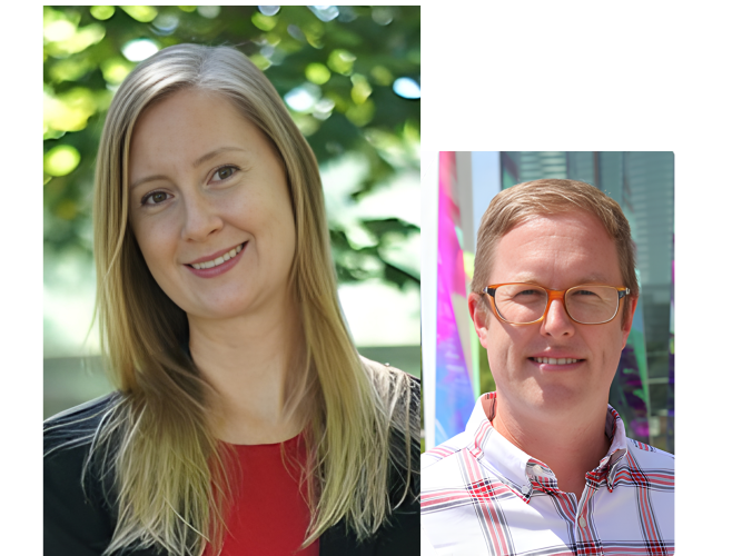 Headshots of Susan Thomas and J. Brandon DIxon