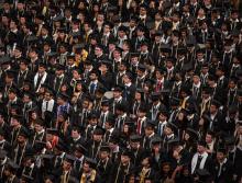 Students at Commencement